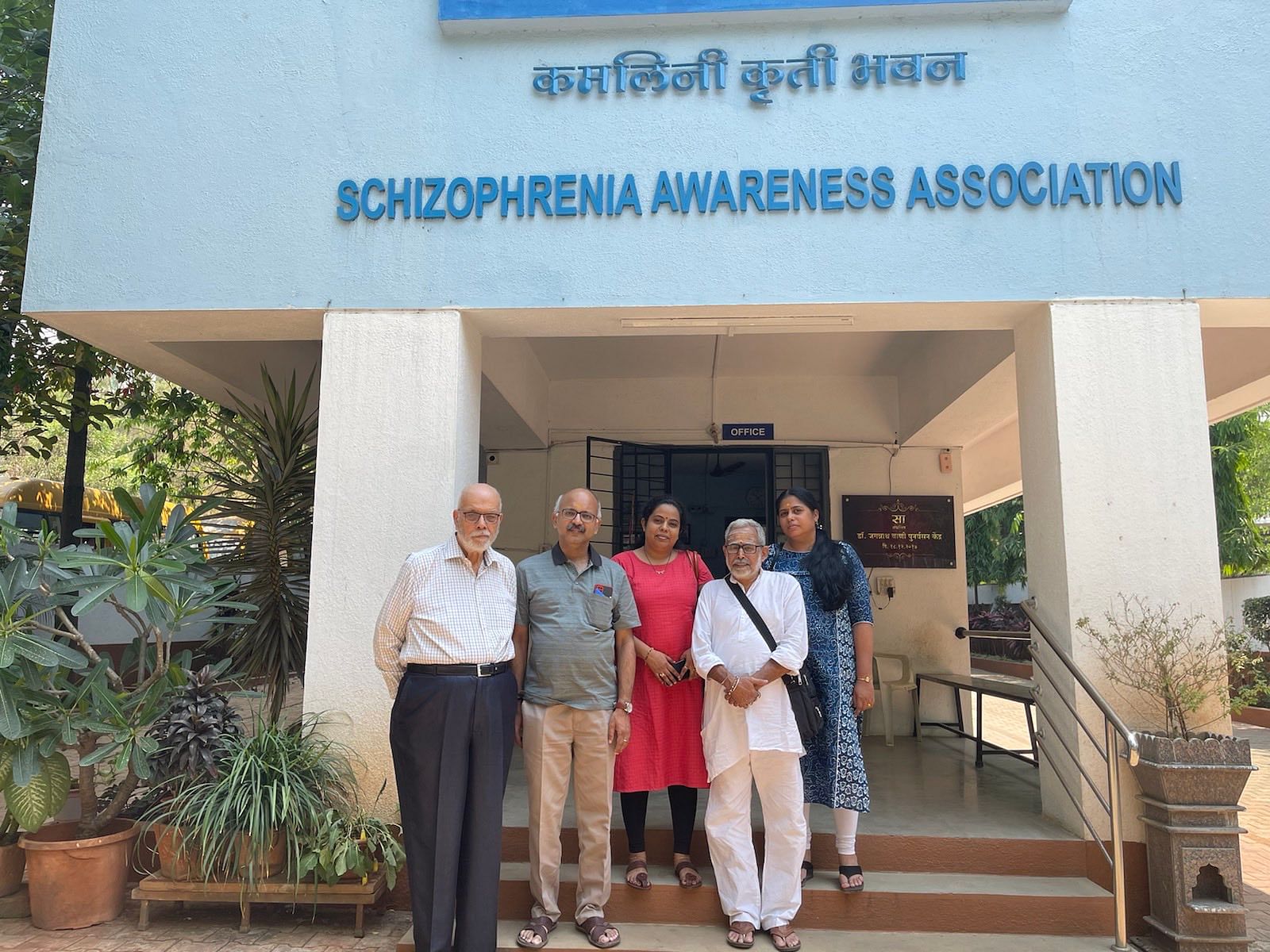 Amrit Bakhshy (far left) at the Schizophrenia Awareness Association, of which he is president | Photo: via X/@amritbakhshy