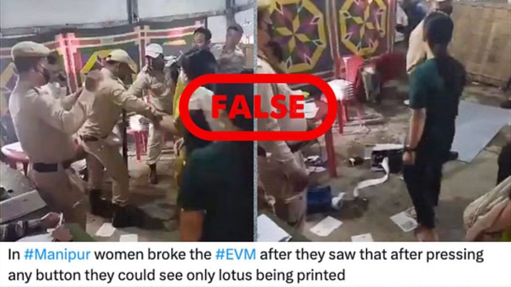 Fact Check: Evms Destroyed In Manipur After Alleged Proxy Voting. Ncp 