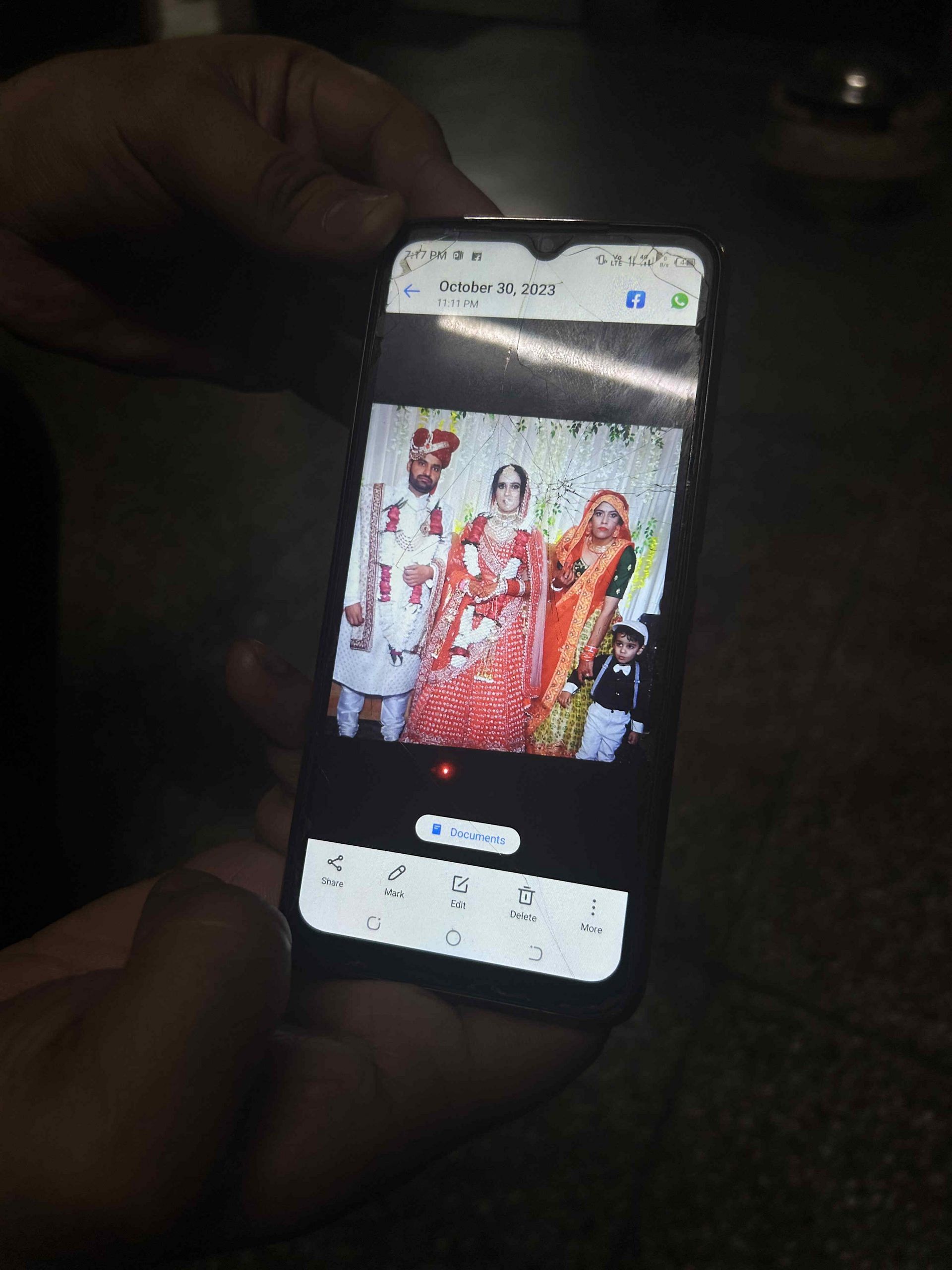 Kaishma's family shows a photo of her wedding to Vikas in 2022 | Zenaira Bakhsh | ThePrint 