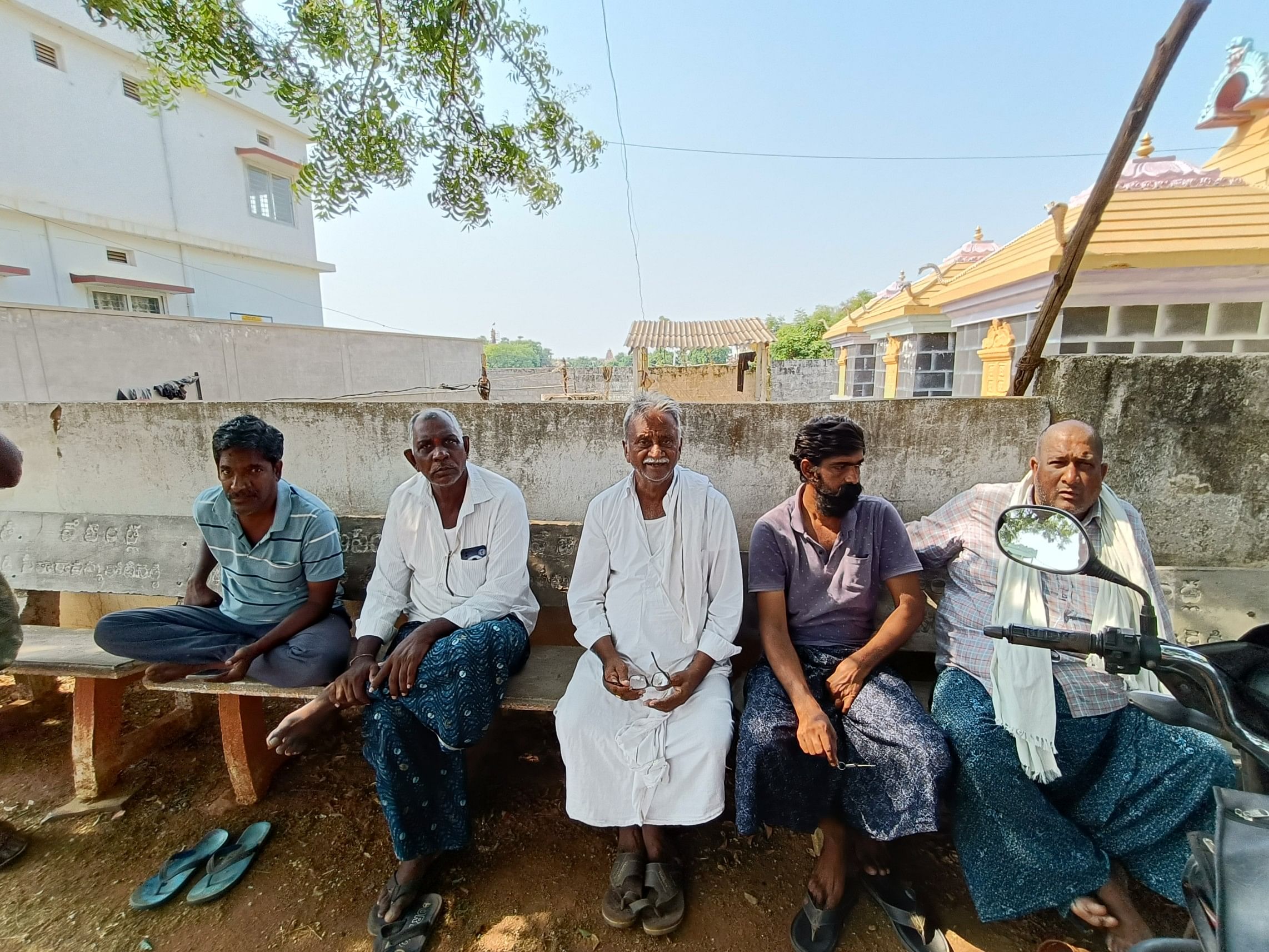 A group of men from the Reddy community and staunch supporters of the YSR Congress Party in Vejendla | Photo: Prasad Nichenametla | ThePrint