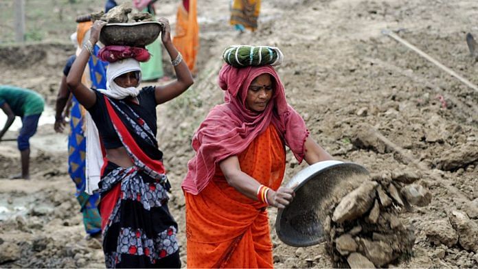 File photo of MGNREGA workers in Tikri village | Photo: ANI