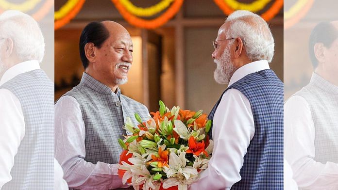 File photo of Prime Minister Narendra Modi and Nagaland Chief Minister Neiphiu Rio in New Delhi. | ANI