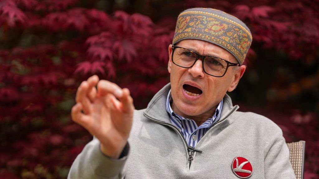 J&K National Conference Vice President Omar Abdullah during an interview with PTI, in Srinagar, Saturday, April 13, 2024 | PTI