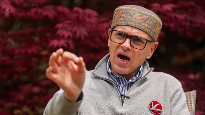 J&K National Conference Vice President Omar Abdullah during an interview with PTI, in Srinagar, Saturday, April 13, 2024 | PTI