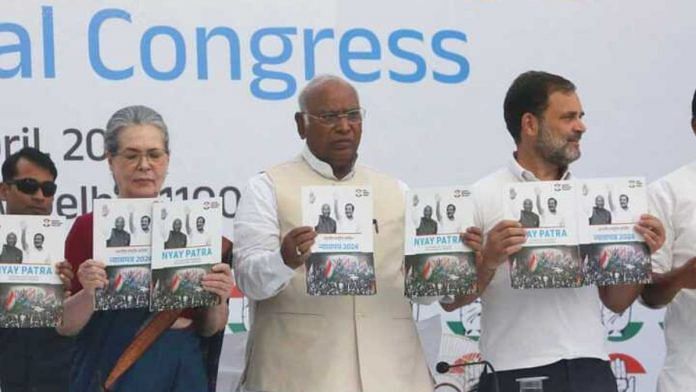 Congress Manifesto Release at Congress headquarters in New Delhi | Photo: Praveen Jain | ThePrint