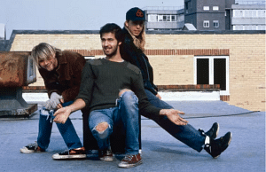 Nirvana circa 1990. (L-R) Kurt Cobain, Dave Grohl and Krist Novoselic. Landmark MEdia/Alamy Stock Photo via The Conversation 