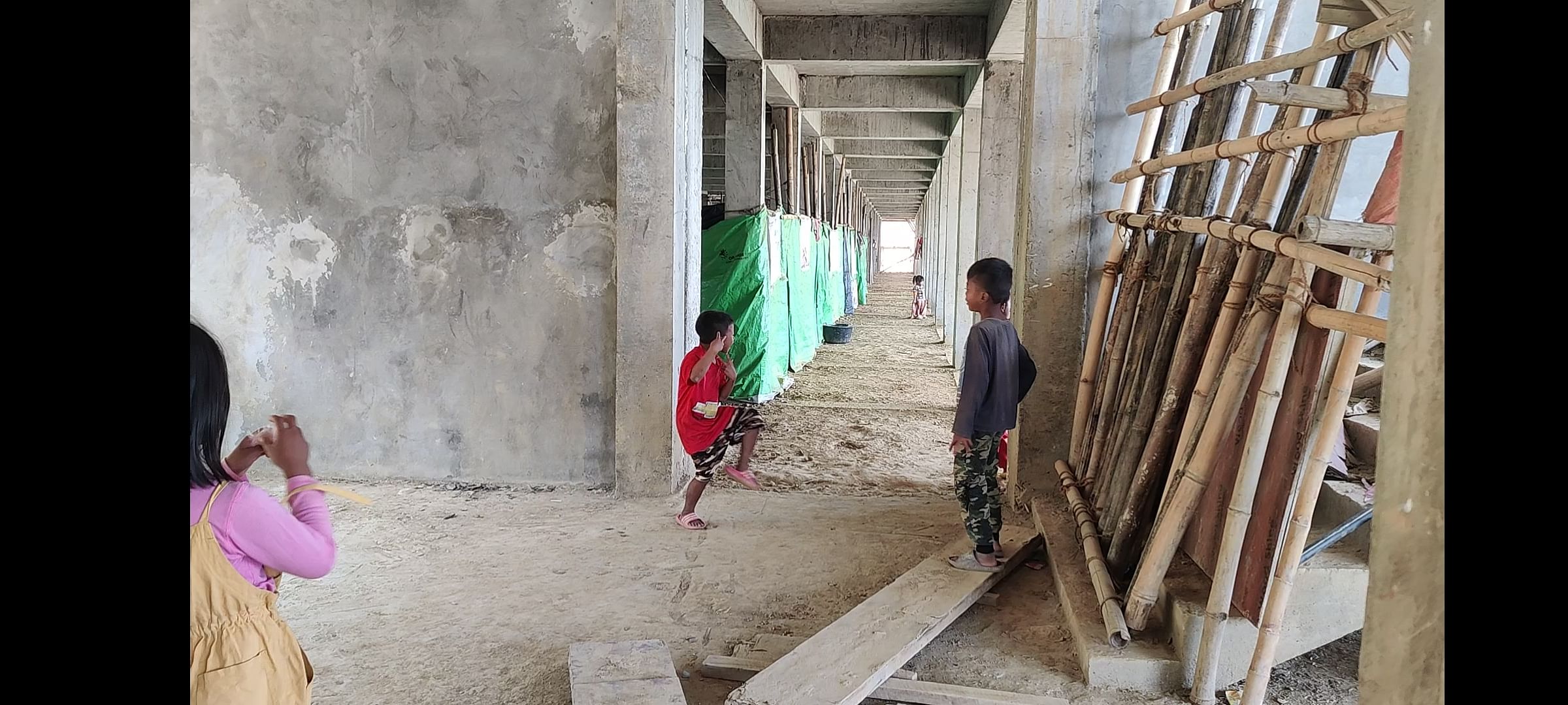 Children at play in one of the relief camps at Manipur's Churachandpur district | Danish Mand Khan | ThePrint 