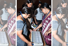An official demonstrates how to use Electronic Voting Machine (EVM) during a training programme ahead of Lok Sabha polls in Guwahati | ANI