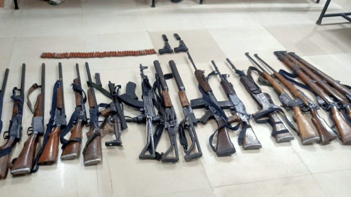 Weapons that were seized in the counterinsurgency operation | By special arrangement