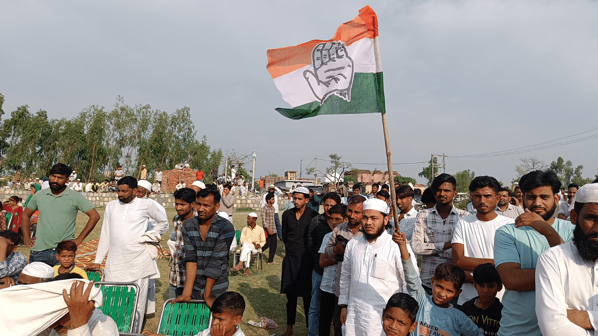Residents attend Congress leader Imran Masood's public meeting at Faizabad, Saharanpur | Krishan Murari | ThePrint 