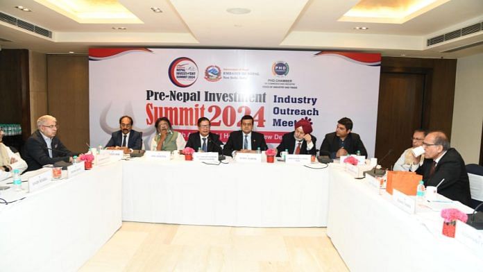 Ambassador Shankar Prasad Sharma and Sushil Bhatta, CEO Investment Board of Nepal at industry outreach meeting | By special arrangement