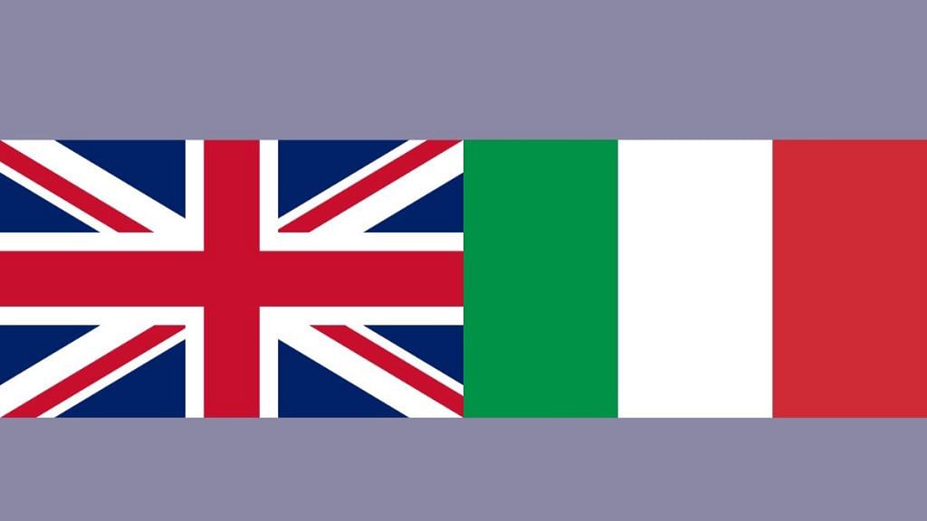 Bandiere del Regno Unito e dell'Italia |  Wikimedia Commons
