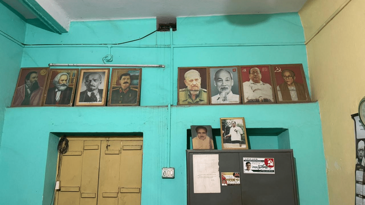 Portraits of Left icons and past CPI(M) leaders on walls of the party office | Sagrika Kissu | ThePrint