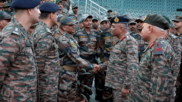 File photo Chief of Army Staff General Manoj Pande visiting Madhya Bharat Area Headquarters in Jabalpur | ANI