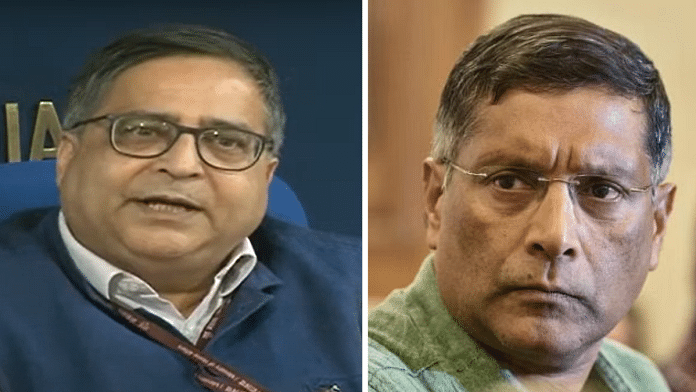 Statistician TCA Anant and economist Arvind Subramanian | YouTube/PTI