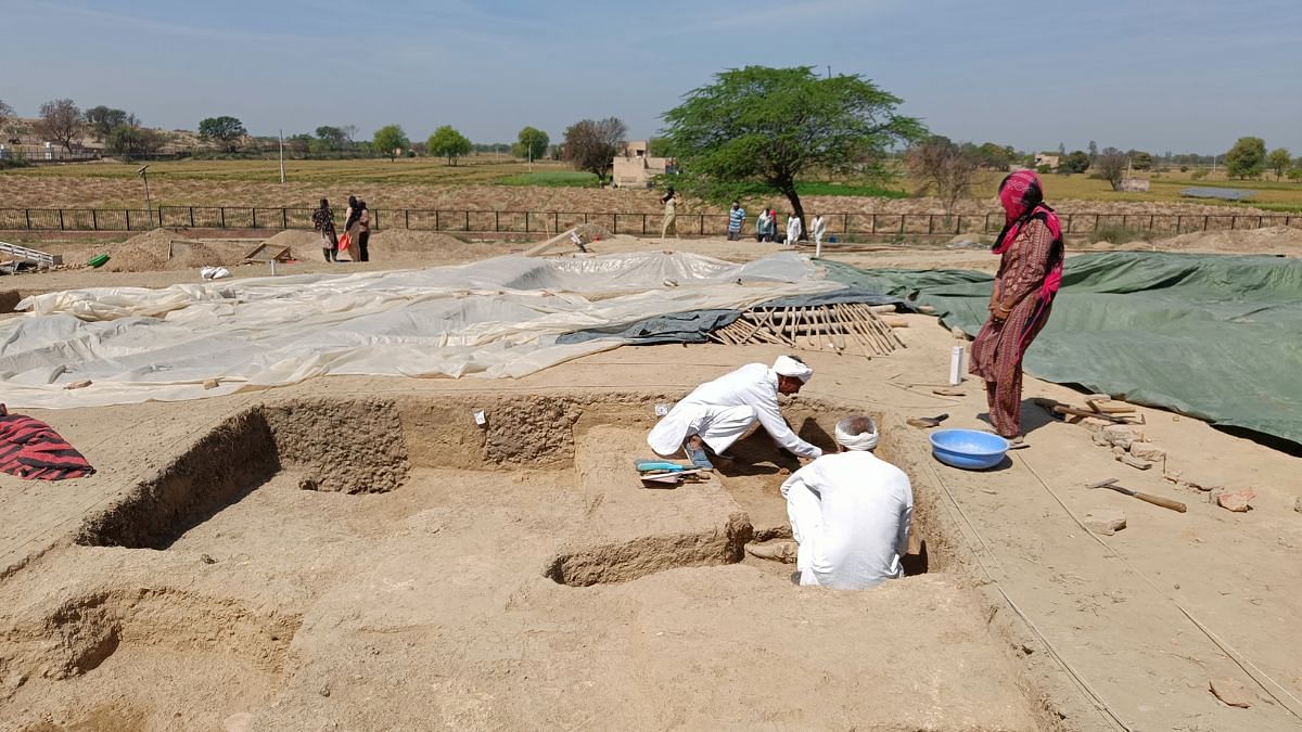 Excavation is going on at Rakhigarhi archaeological site | Photo: Krishan Murari/ThePrint