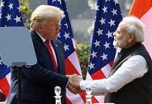 File photo of Donald Trump and Narendra Modi | ANI
