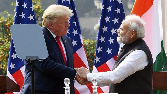 File photo of Donald Trump and Narendra Modi | ANI