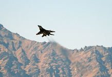 File photo of an IAF fighter aircraft flying in Leh | ANI