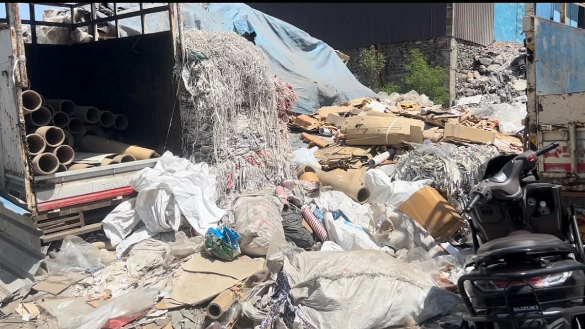 Trash gathered at the industrial area of Kudalwadi-Chikhali | Manasi Phadke, ThePrint