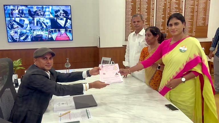 Andhra Congress chief Sharmila declares assets of Rs 132 cr, owes Rs 82 cr to brother Jagan