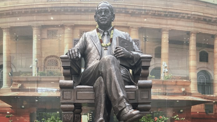 Representational image of Babasaheb Ambedkar's statue at Dr Ambedkar International Centre, New Delhi | Photo: Prashant/ThePrint