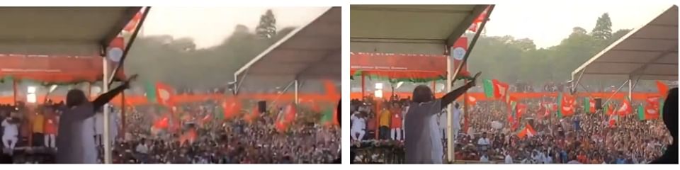 (L-R) Screengrab from viral video and screengrab from 2019 video