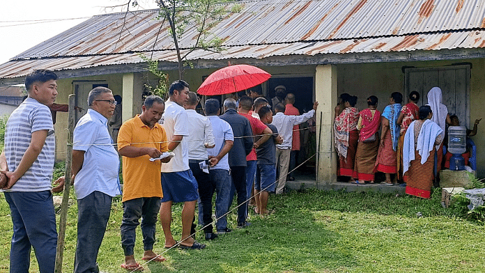 Representational image of voting for the first phase of the Lok Sabha elections in Manipur on 19th April | ANI