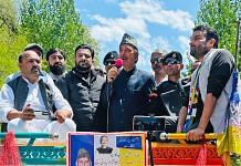 Democratic Progressive Azad Party (DPAP) chairman Ghulam Nabi Azad addresses a public rally in support of party candidate for Udhampur-Jammu Lok Sabha seat G M Saroori at Banihal, in Ramban on Tuesday | ANI