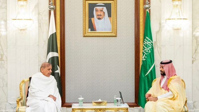 Pakistan PM Shehbaz Sharif, Saudi Arabia's Crown Prince Mohammed bin Salman Al Saud (Image Credit: X/@KSAmofaEN)