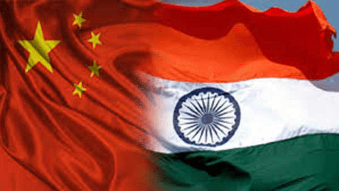 Flags of India & China | Representative Image | India Defense Review via PTI