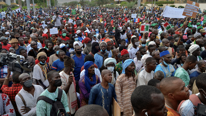 Supporters of Mali's M5-RFP opposition coalition, gather during a rally | File Photo | Reuters/Amadou Keita