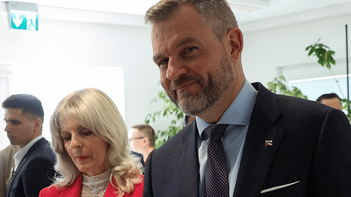 Presidential candidate Peter Pellegrini votes on the day of country's presidential election run-off, at a polling station in Bratislava, Slovakia, April 6, 2024 | Reuters/Eva Korinkova