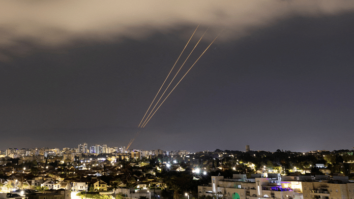 Representational image of an anti-missile system operates after Iran launched drones and missiles towards Israel, as seen from Ashkelon, Israel 14 April 2024 | Reuters/Amir Cohen