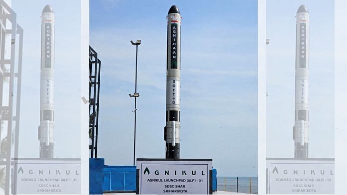 Agnibaan SOrTeD (Sub Orbital Technology Demonstrator) rocket Satish Dhawan Space Centre in Sriharikota | Reuters