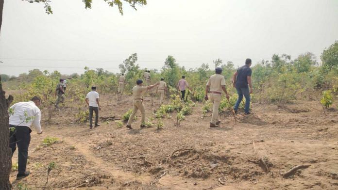 A team of police investigating the crime spot in Madhya Pradesh's Shahdol | Iram Siddique