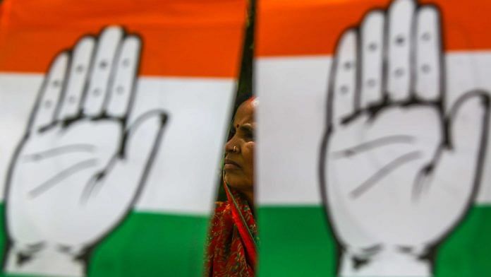 Congress and Samajwadi Party workers gathered at the Congress office in Raebareli ahead of party MP Rahul Gandhi's filing of nomination from the Raebareli Lok Sabha seat | Photo: Suraj Singh Bisht | ThePrint