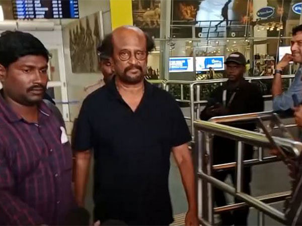 Rajinikanth snapped at Chennai post 'Vettaiyan' shooting in Mumbai 