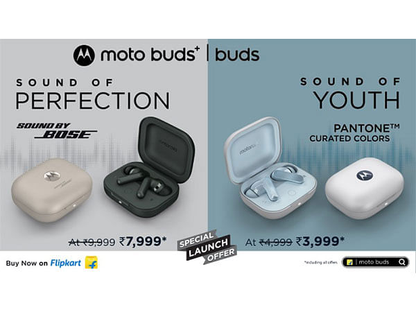 Motorola's moto buds+ and moto buds Launched in Collaboration with Bose go on Sale at an Effective Price of 7,999* and 3,999* on Flipkart and motorola.in