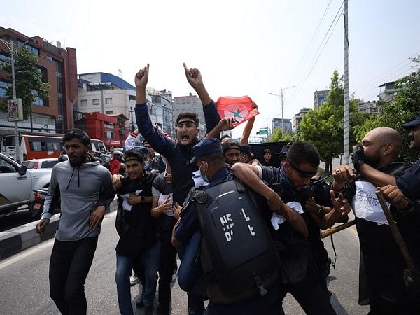 Nepal police arrest students protesting in front of parliament demanding resignation of Home Minister