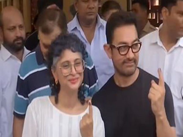 Aamir Khan, Kiran Rao vote in phase 5 of Lok Sabha polls