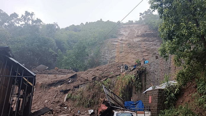Stone quarry collapses following heavy rains in Mizoram's Aizawl district | ThePrint photo by Isaac Zoramsanga