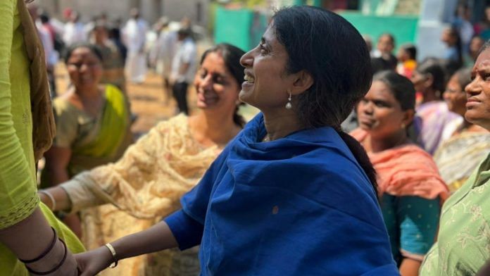 Bharathi Reddy out on campaign for her husband and Andhra Pradesh chief minister Jagan Mohan Reddy in Pulivendula | Vandana Menon | ThePrint