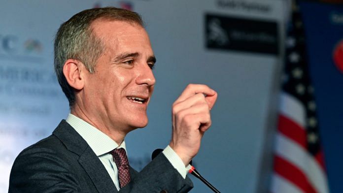 File photo of US Ambassador to India Eric Garcetti | ANI