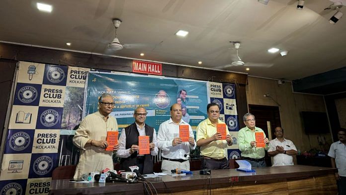 Parakala Prabhakar at the book launch event in Kolkata | Sagrika Kissu, ThePrint