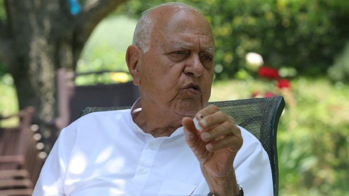 Former J&K chief minister Farooq Abdullah in conversation with ThePrint