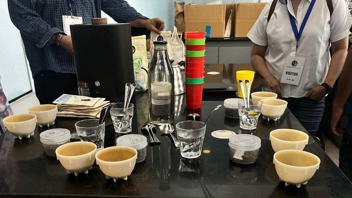 A coffee smelling and tasting session conducted by Blue Tokai in Gurugram | Photo: Monami Gogoi, ThePrint