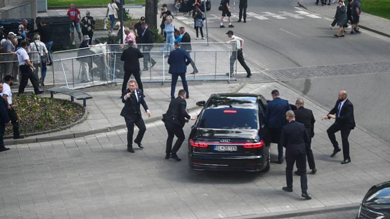 Slovak PM Robert Fico shot at multiple times & injured in abdomen, police detain suspected attacker