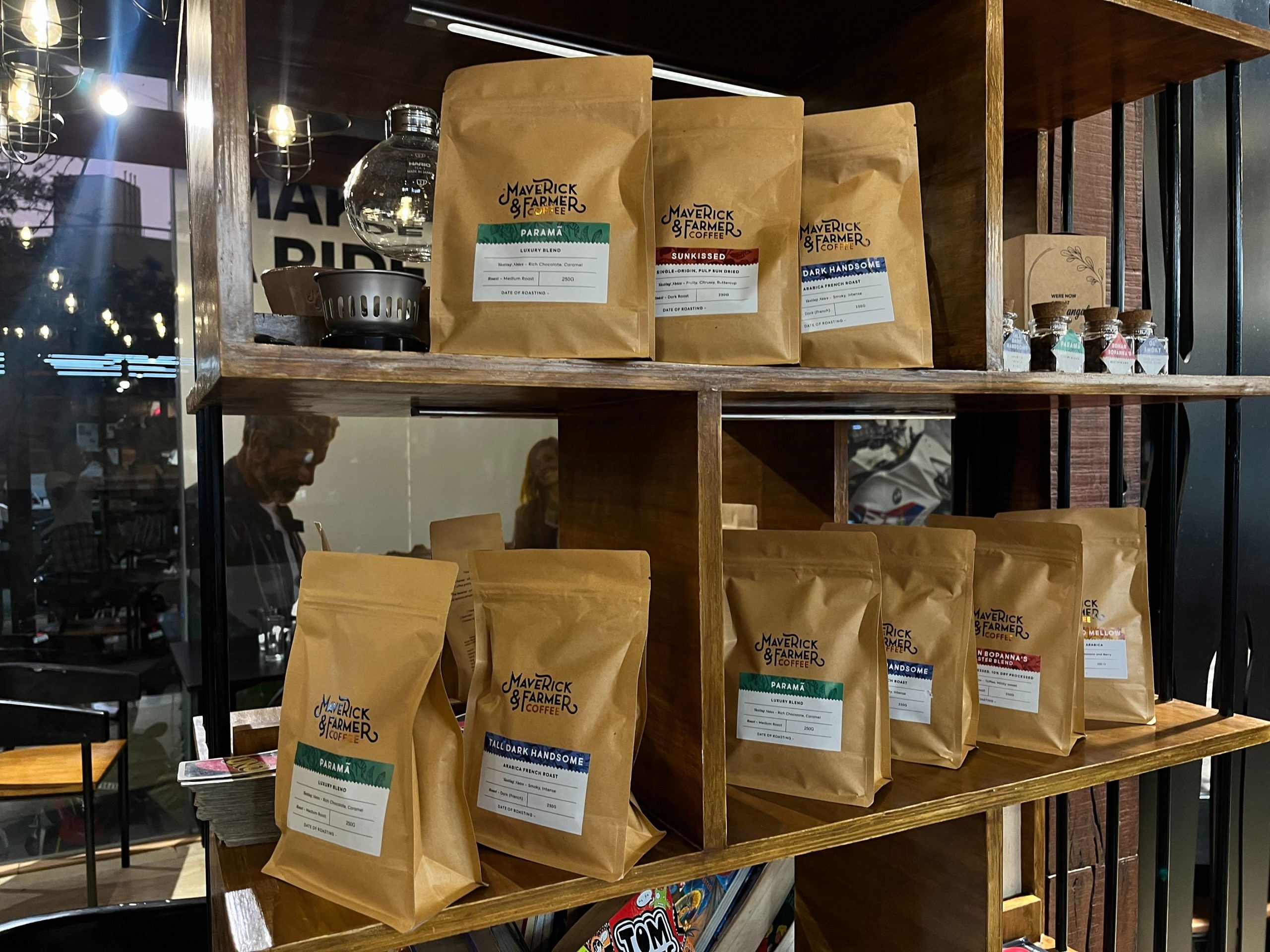 Coffee packets on display at the Maverick & Farmer Cafe, Bengaluru | Photo: Monami Gogoi, ThePrint
