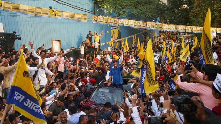 Rallying cry for INDIA & against ‘dictators’ — Kejriwal & Mann beat poll war drum at Delhi roadshow